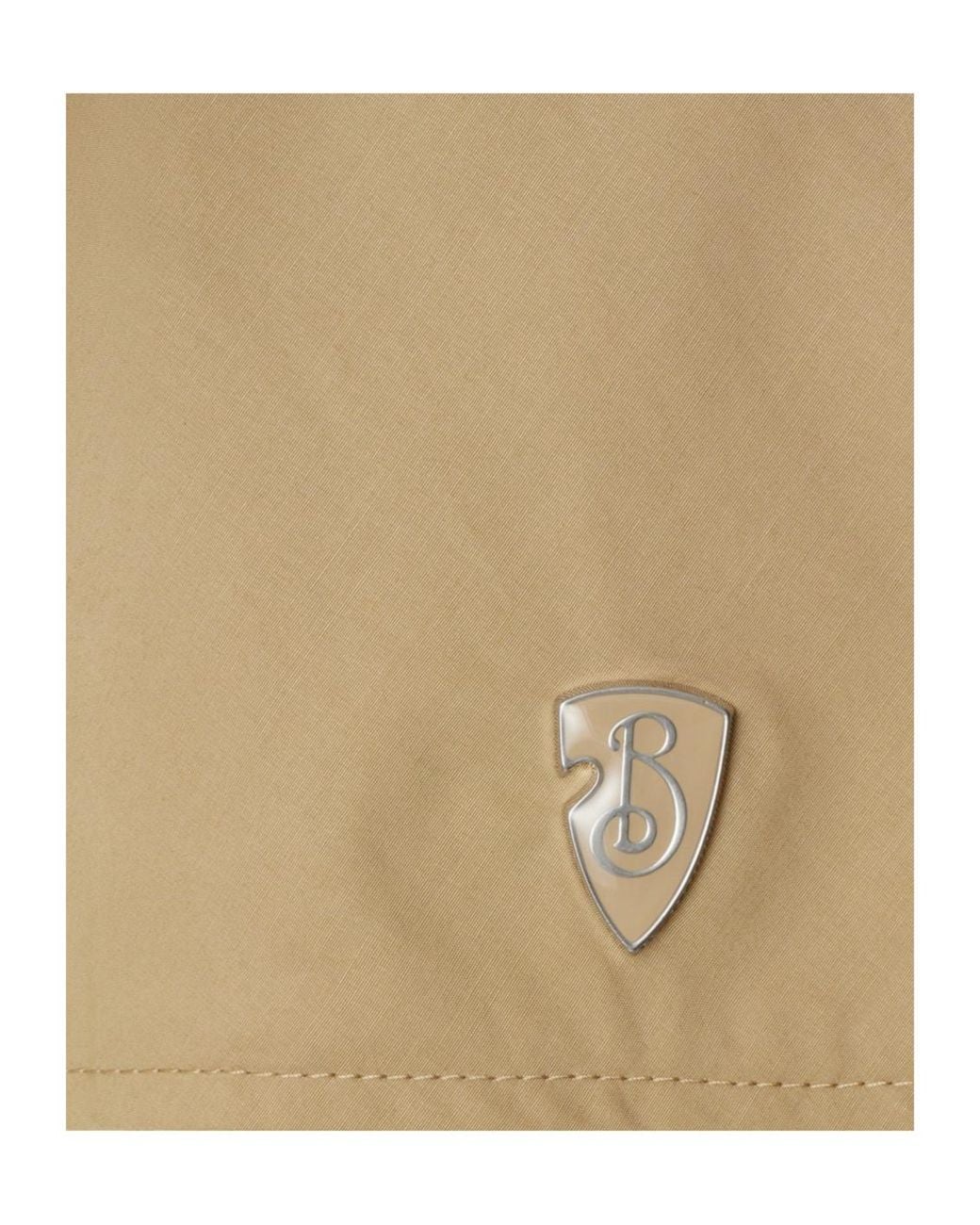 Burberry Natural B Shield-Plaque Windbreaker Jacket