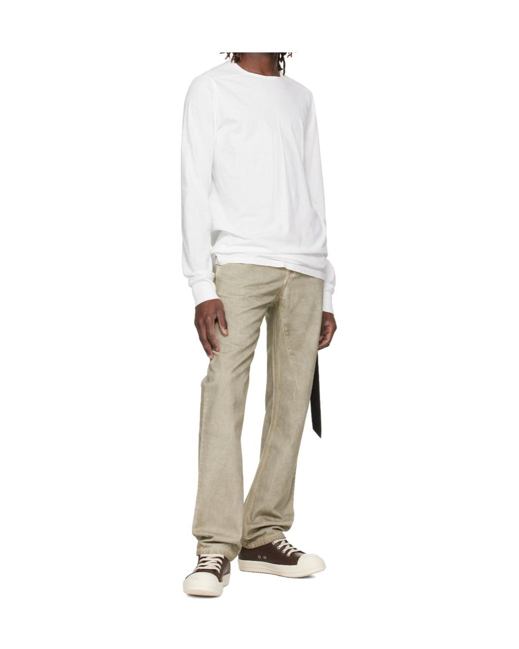 Rick Owens Natural Straight Leg Jeans for men