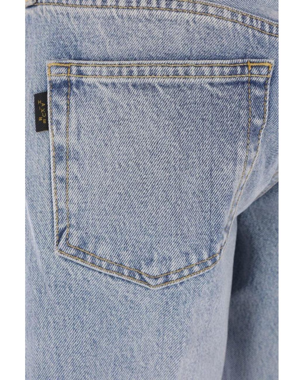 Haikure Blue Carly Logo Patch Straight-Leg Jeans