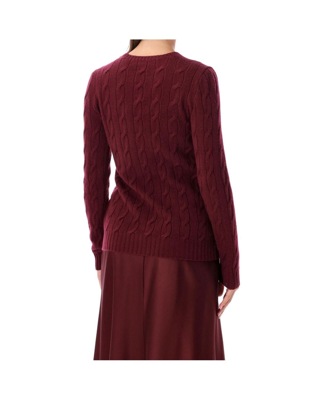 Ralph Lauren Purple Cable-Knit Sweater