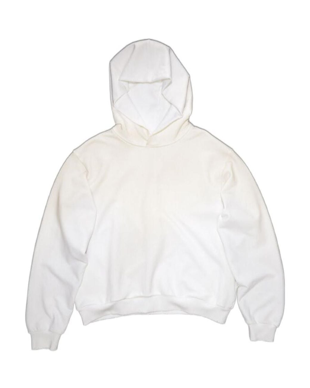 Acne White Logo Printed Long-Sleeved Hoodie for men