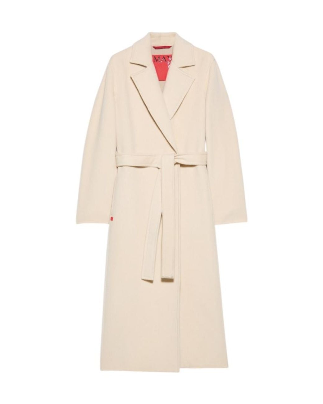 MAX&Co. Natural Longrun Double-Woven Wool Coat