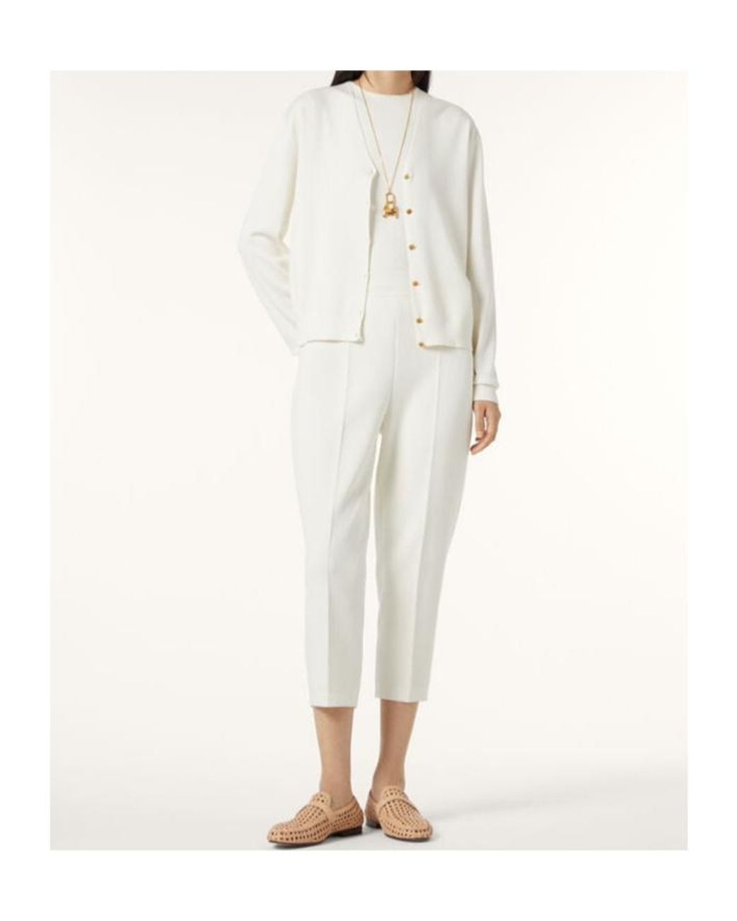 Loro Piana White Siena Cardigan