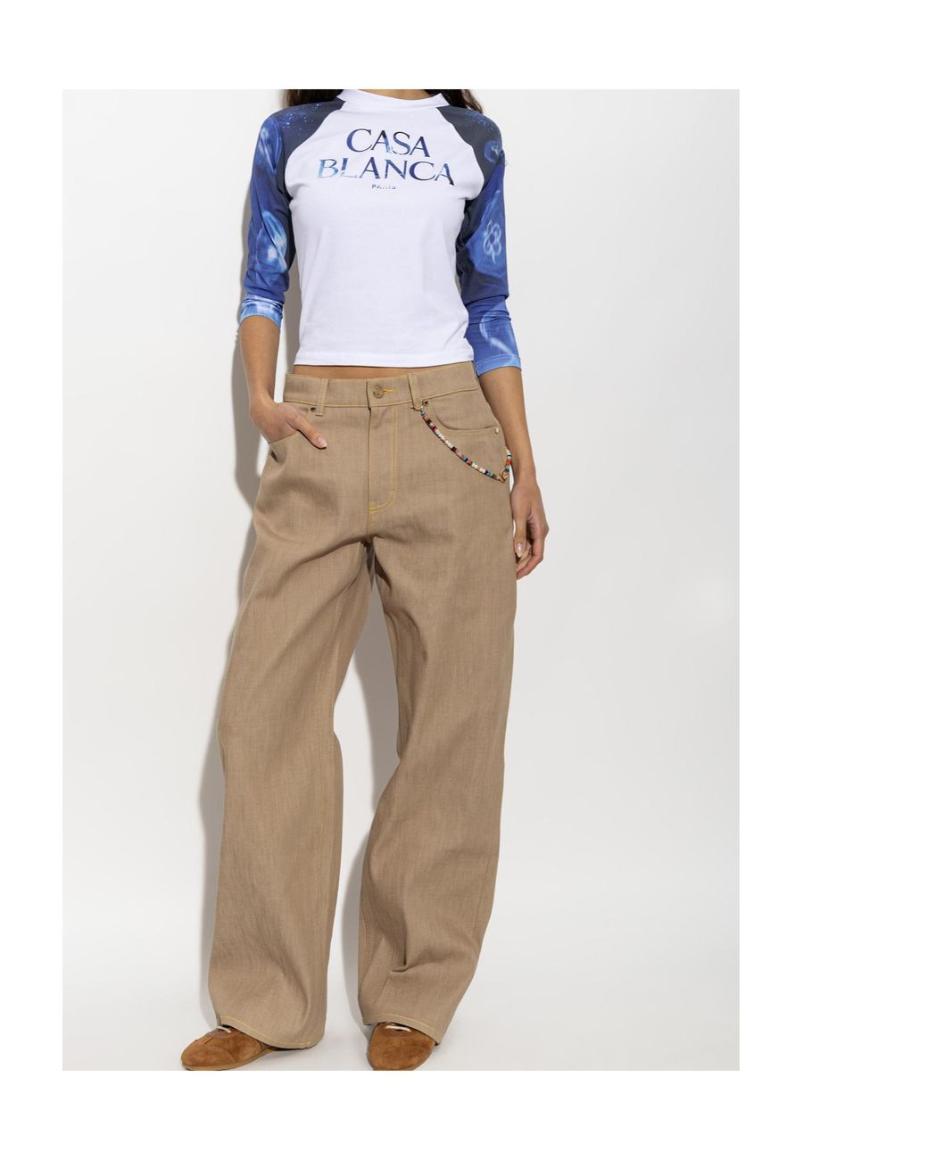 Casablanca Blue Long-Sleeve T-Shirt