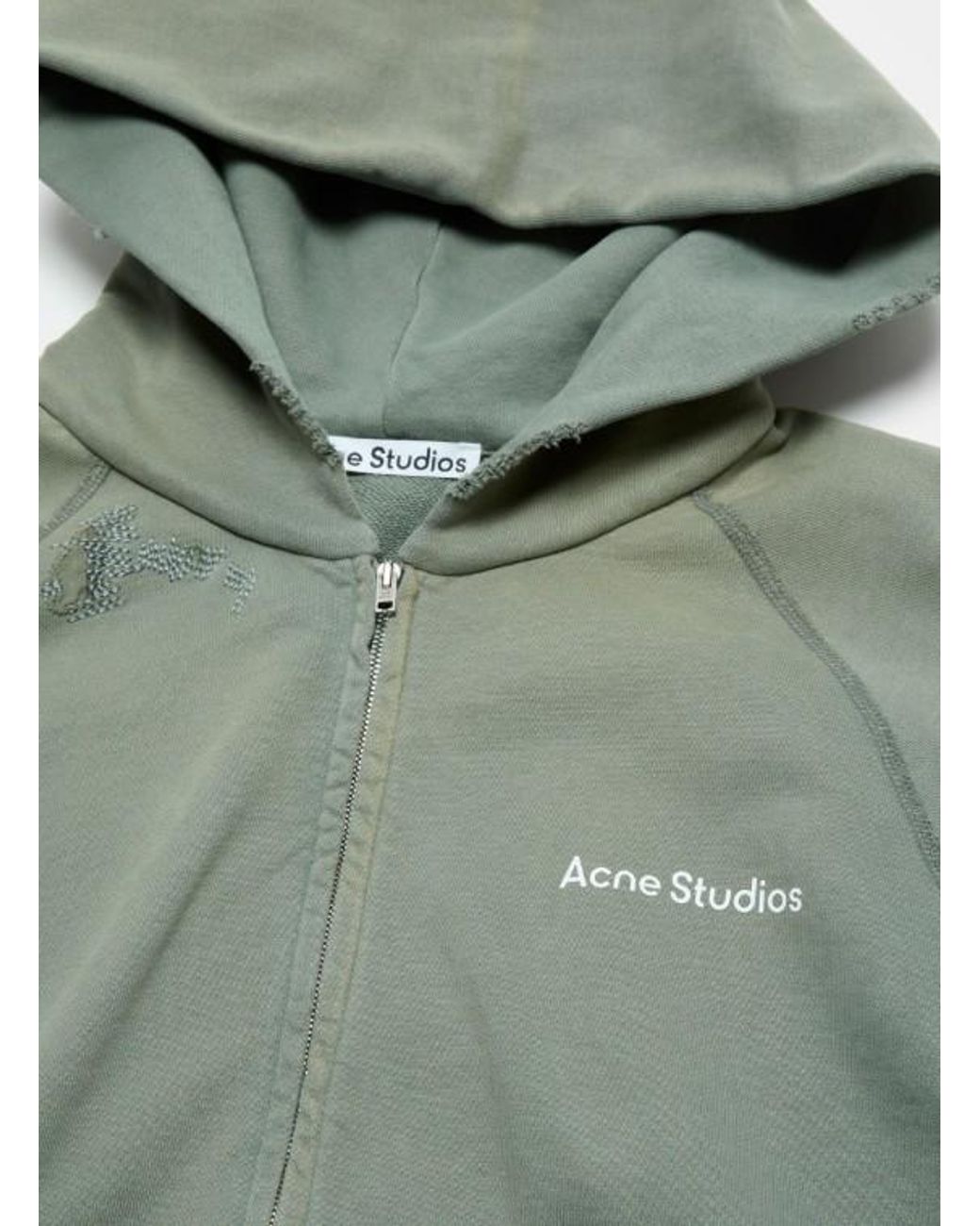 Acne Green Long-Sleeved Hoodie for men