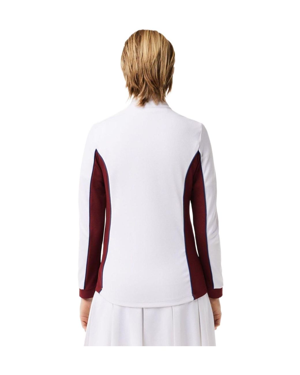 Lacoste Red Colorblock Halfzip Sports Top