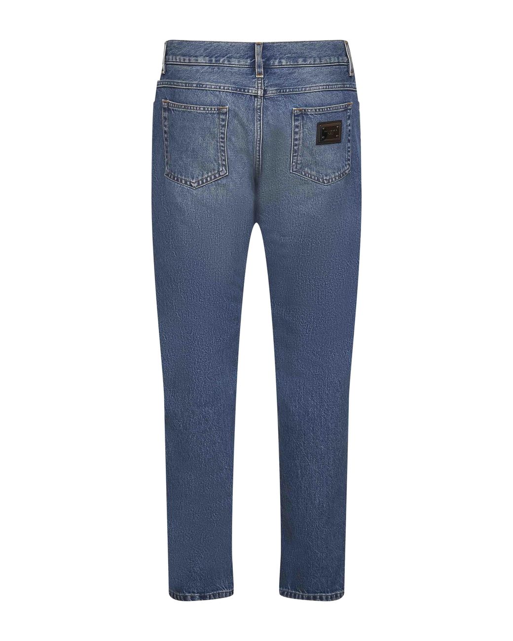 Dolce & Gabbana Blue Logo Plate Jeans for men