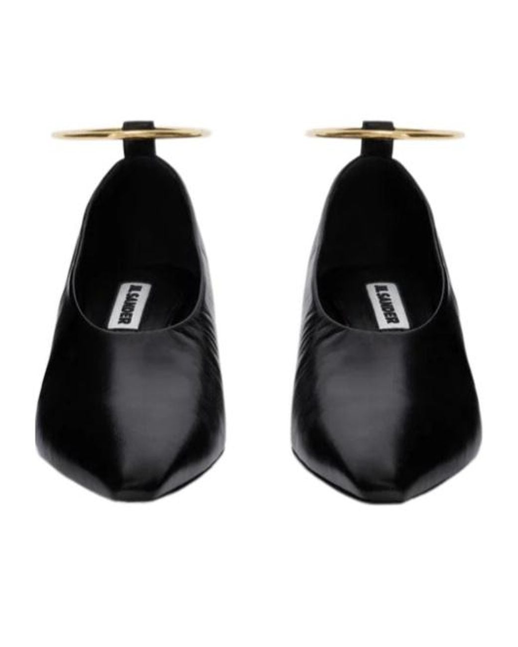 Jil Sander Black Ring Detachable-Metal Pumps