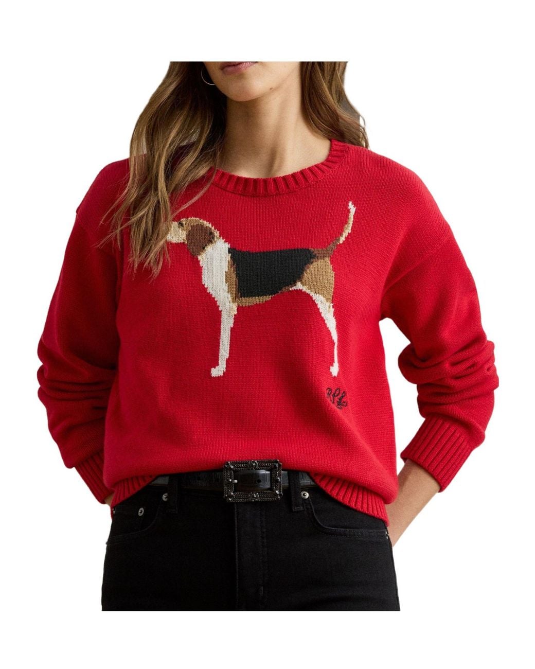 Ralph Lauren Red Crew Neck Jumper