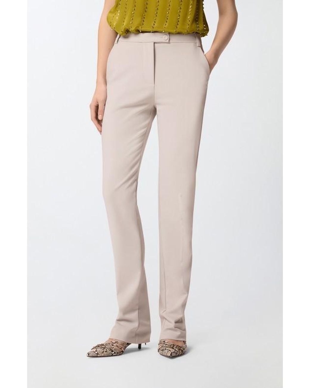 Pinko Gray Zip Trousers