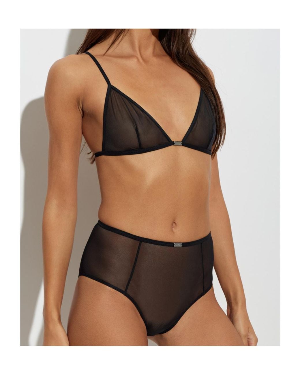 MM6 by Maison Margiela Black Transparent Bra