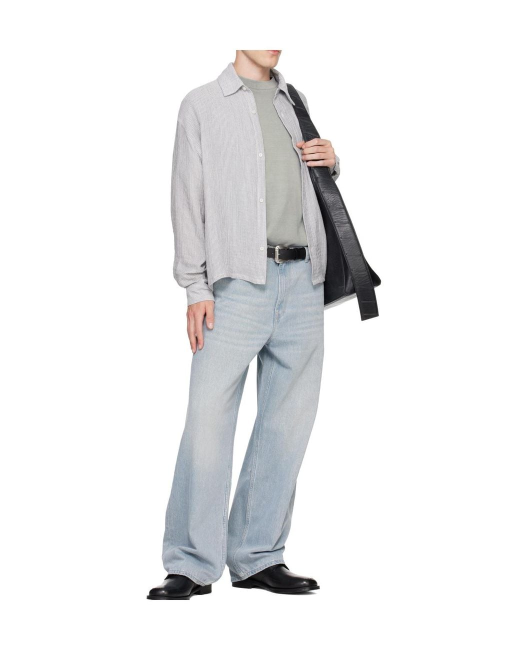 Won Hundred Gray Maza Shirt for men