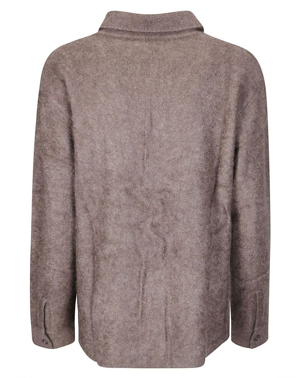 P.A.R.O.S.H. Brown P.A.R.O..H. Buttoned Shirt Cardigan