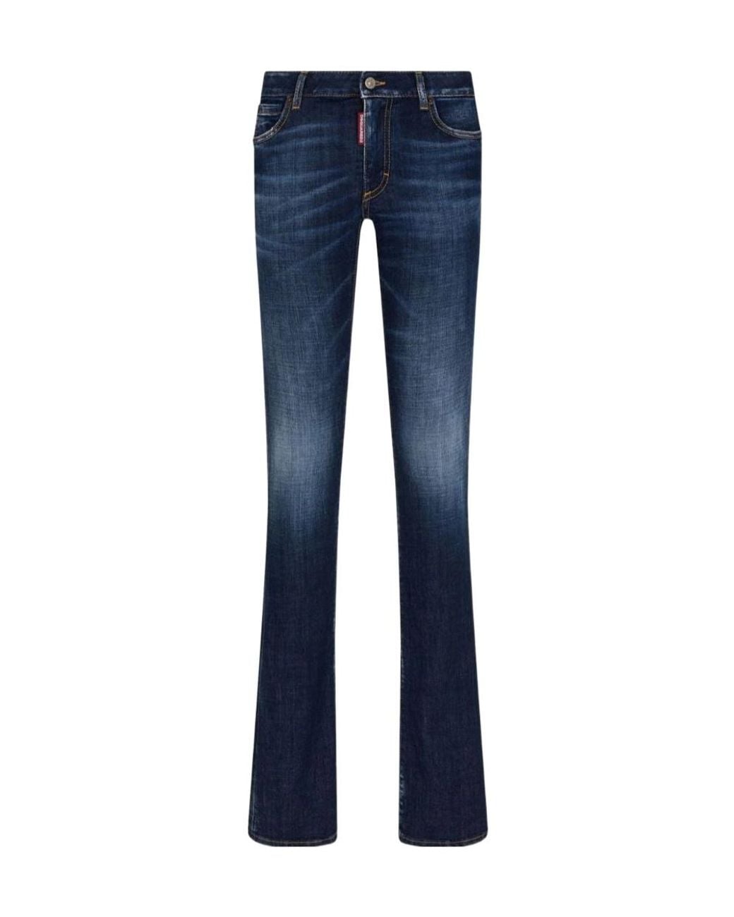 DSquared² Blue Cut-Out Skinny Jeans