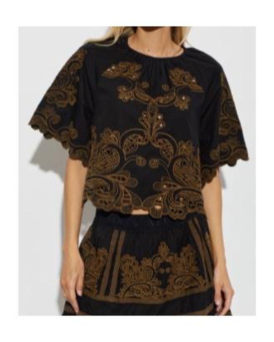 AllSaints Black Short-Sleeved Top