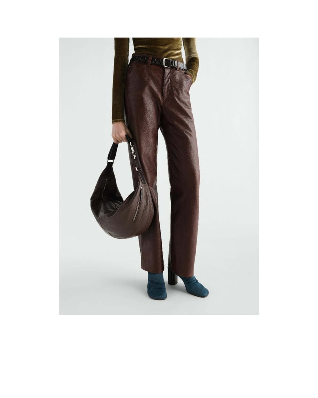 Lemaire Brown Quiver Clip Bag for men