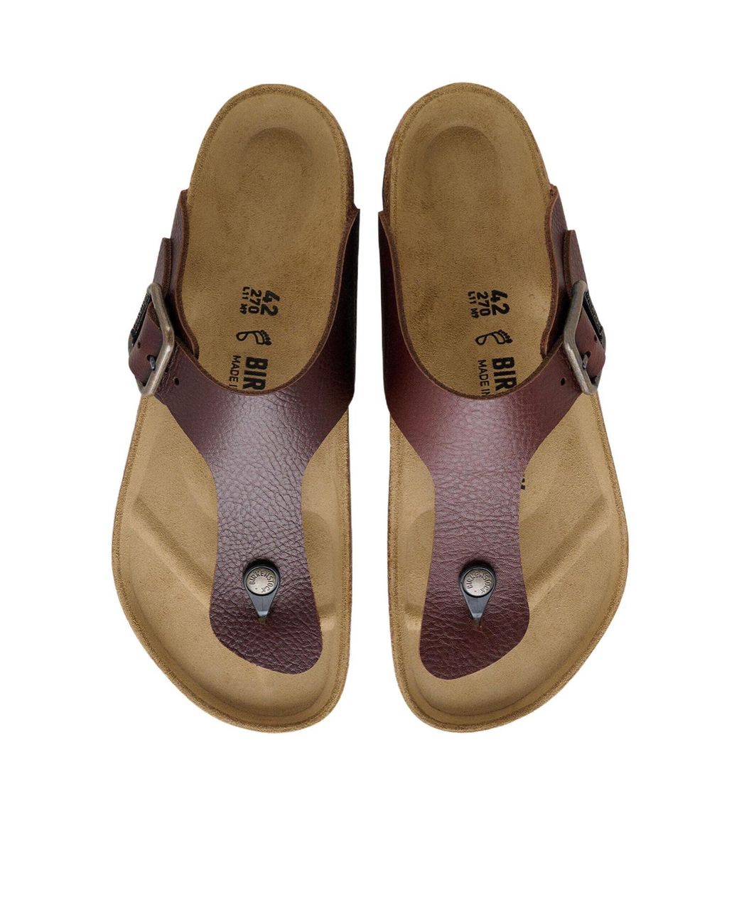 Birkenstock Brown Ramses Thong Buckle Sandals for men