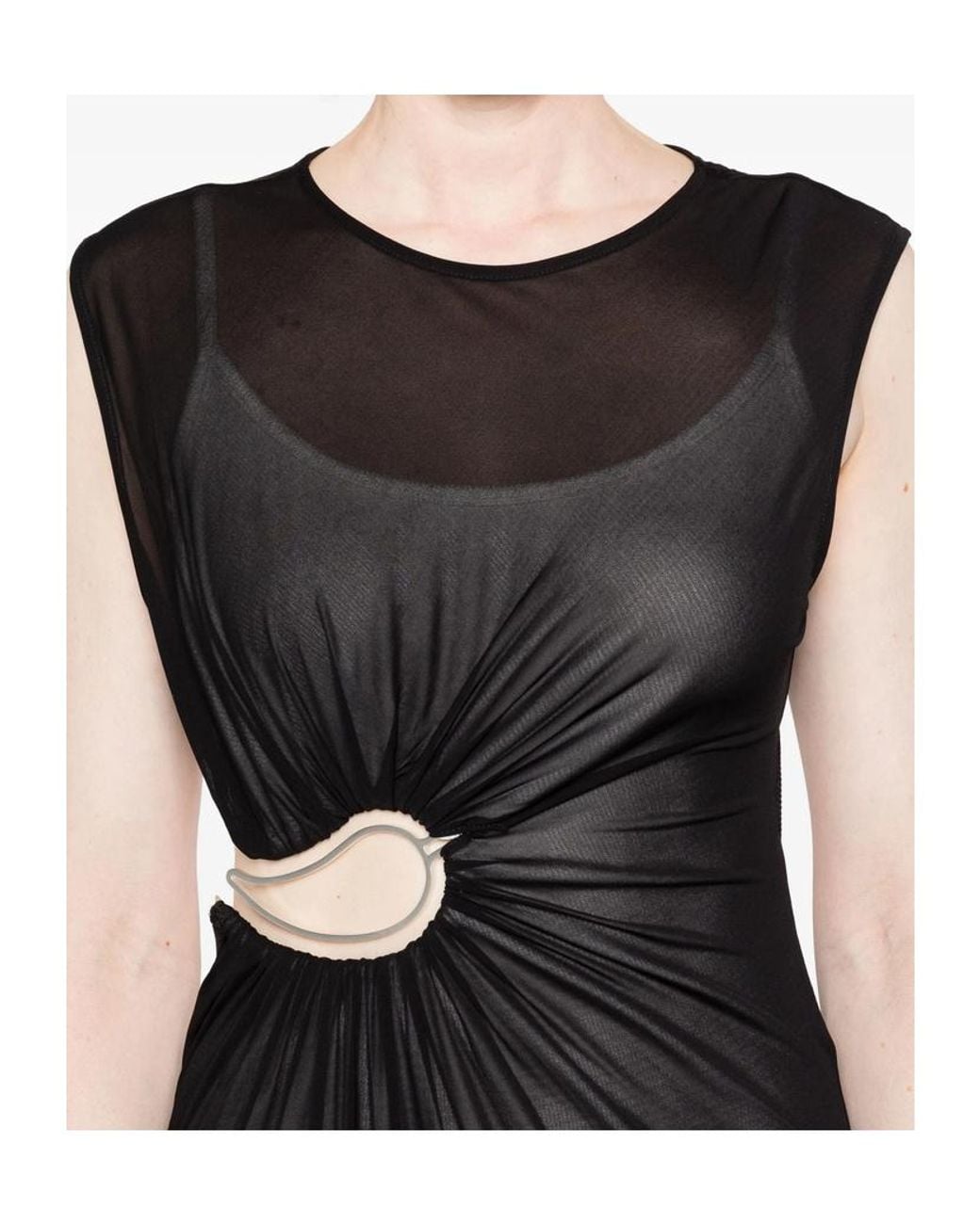 Christopher Esber Black Cut-Out Draped Maxi Dress