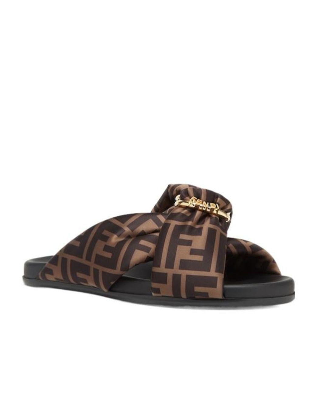 Fendi Brown Feel Sandals