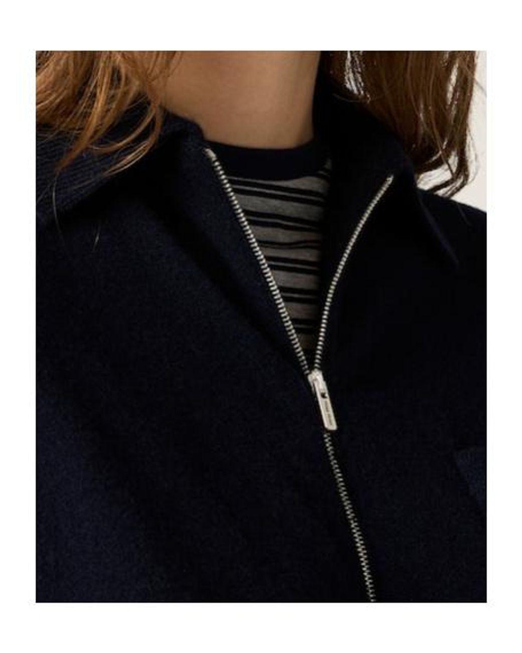 Miu Miu Blue Cashmere Zipper Sweater