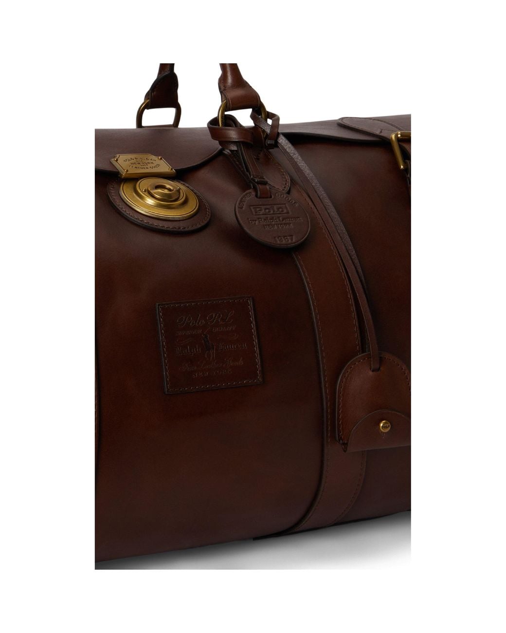 Polo Ralph Lauren Brown Large Cowhide Tote Bag for men