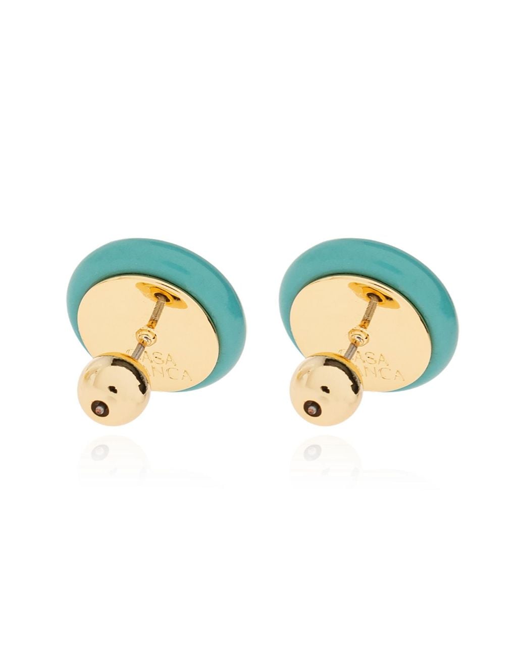 Casablanca Blue Round Earrings for men