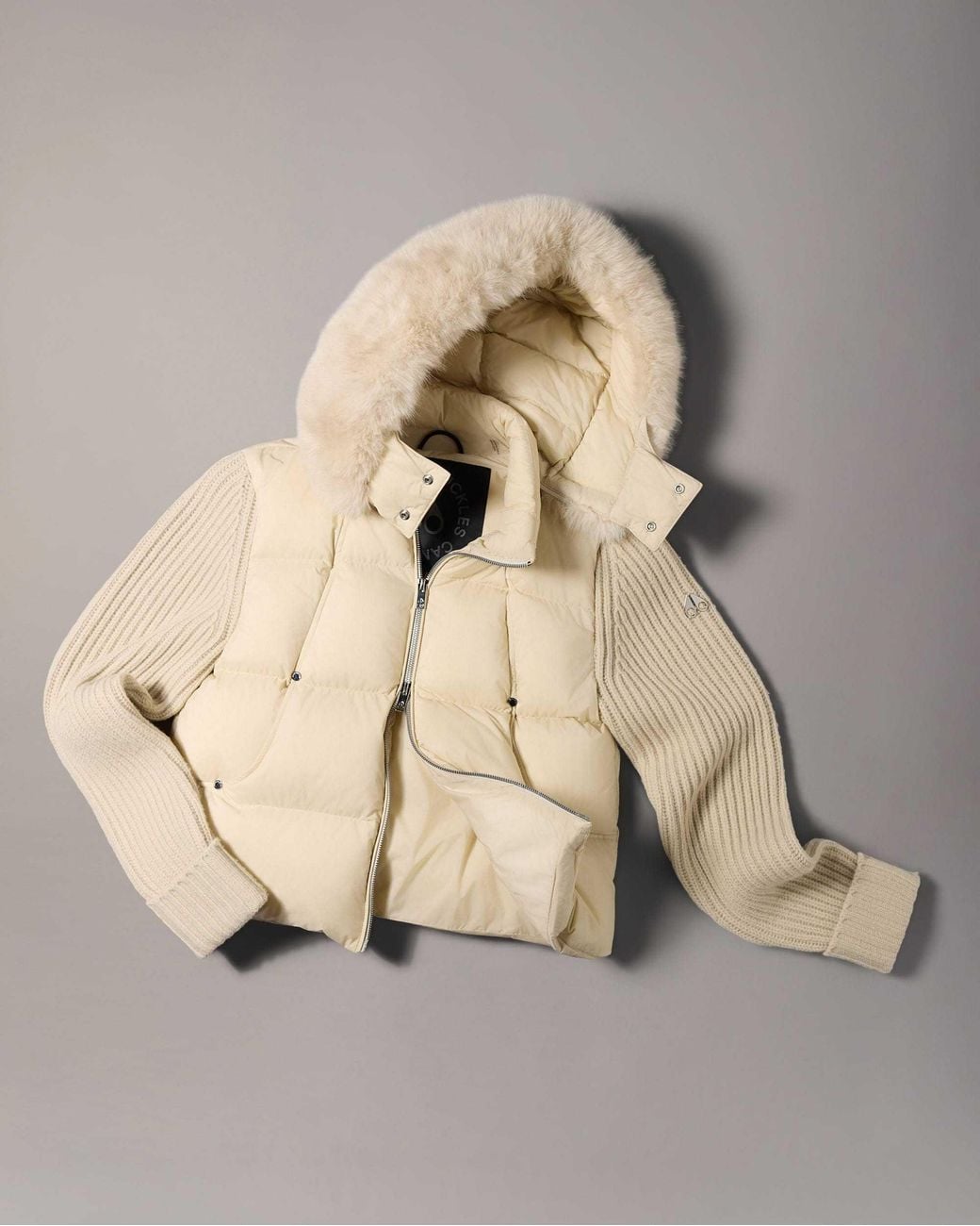 Moose Knuckles Natural Everest Hybrid Hooded Jacket