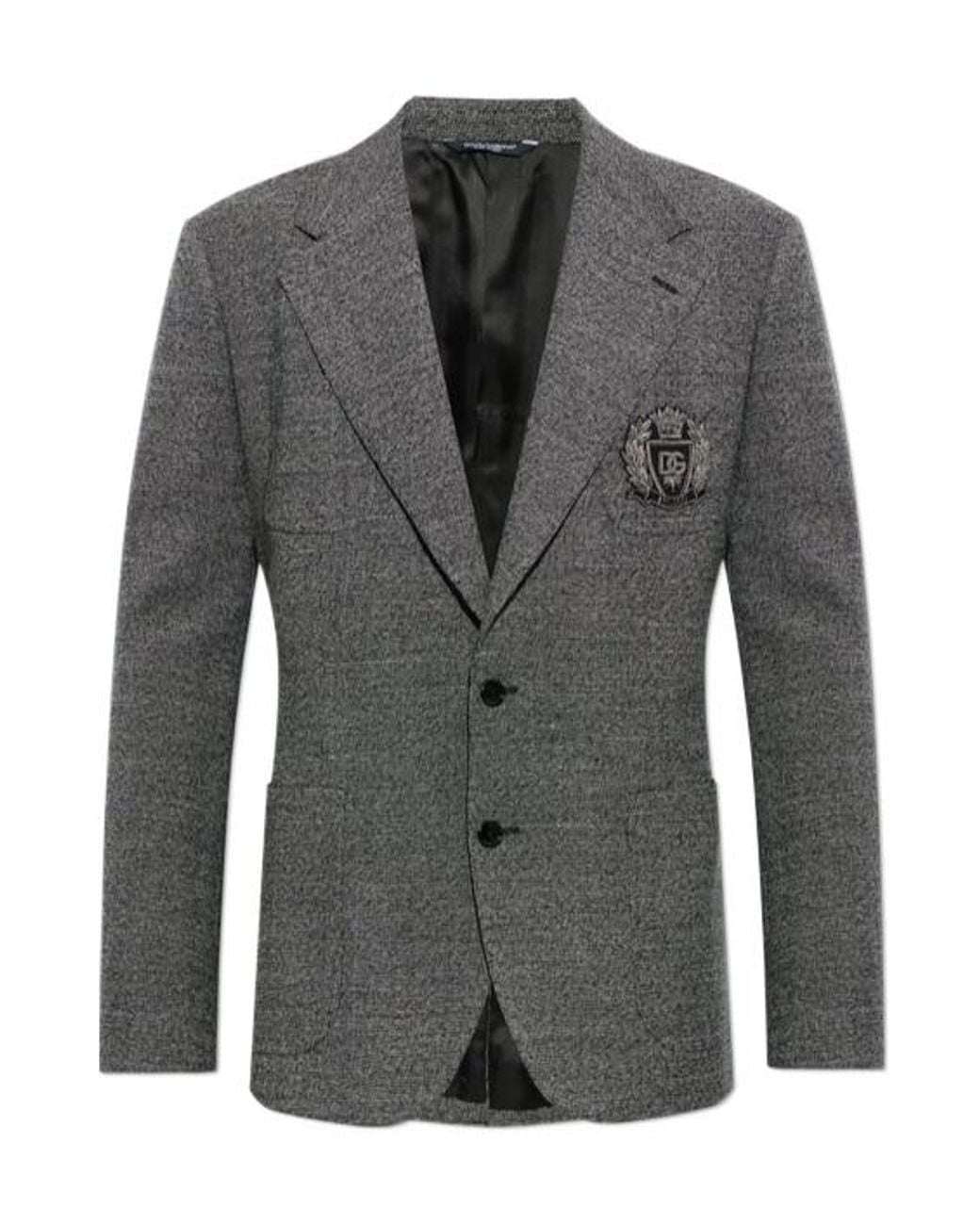Dolce & Gabbana Gray Portofino Single-Breasted Jacket for men