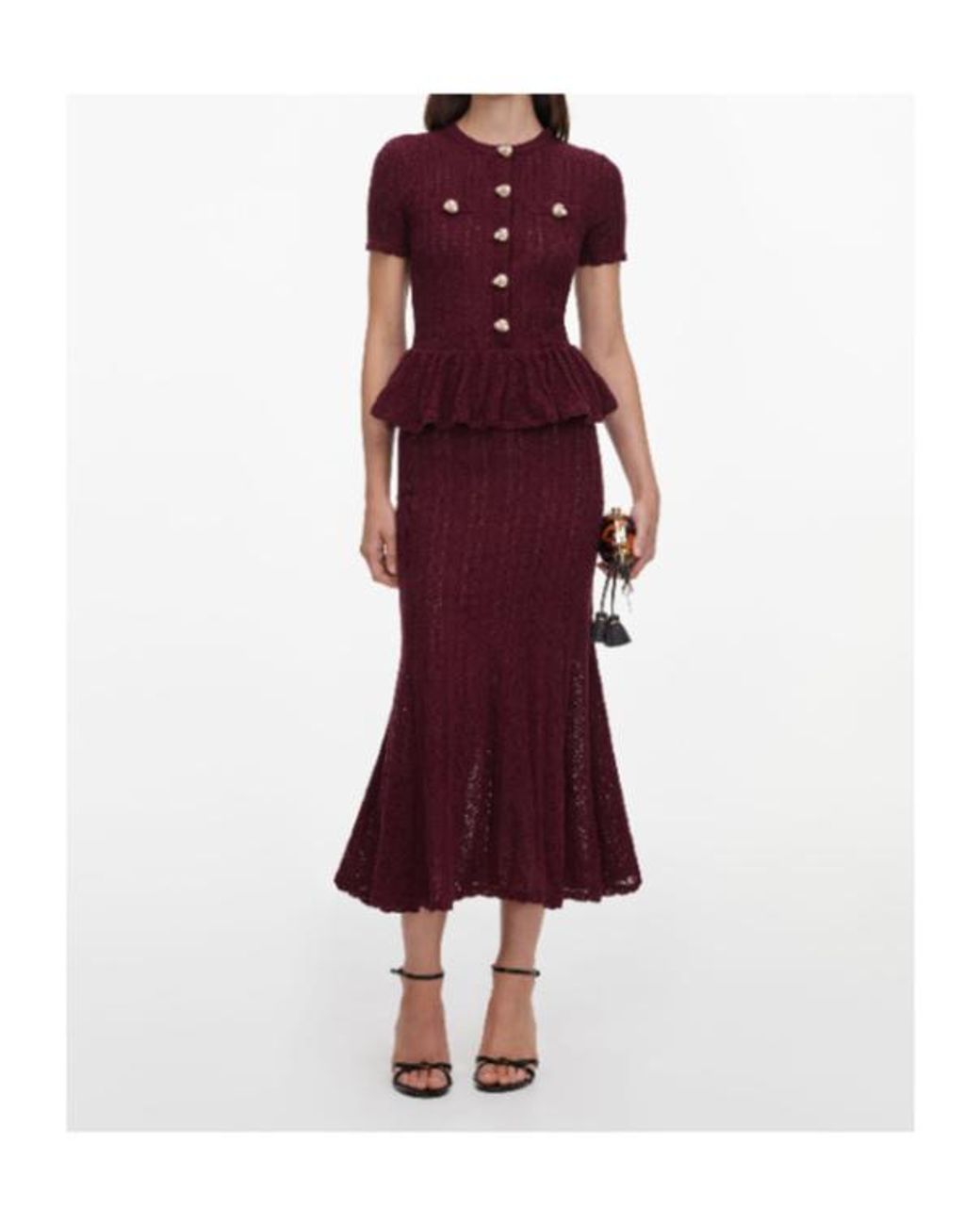 Self-Portrait Purple Long Dress