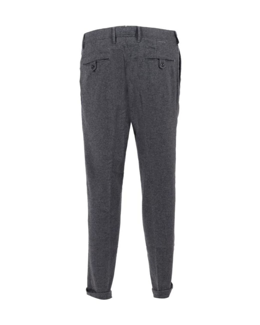 Incotex Gray Pleated Detail Tailored Trousers for men