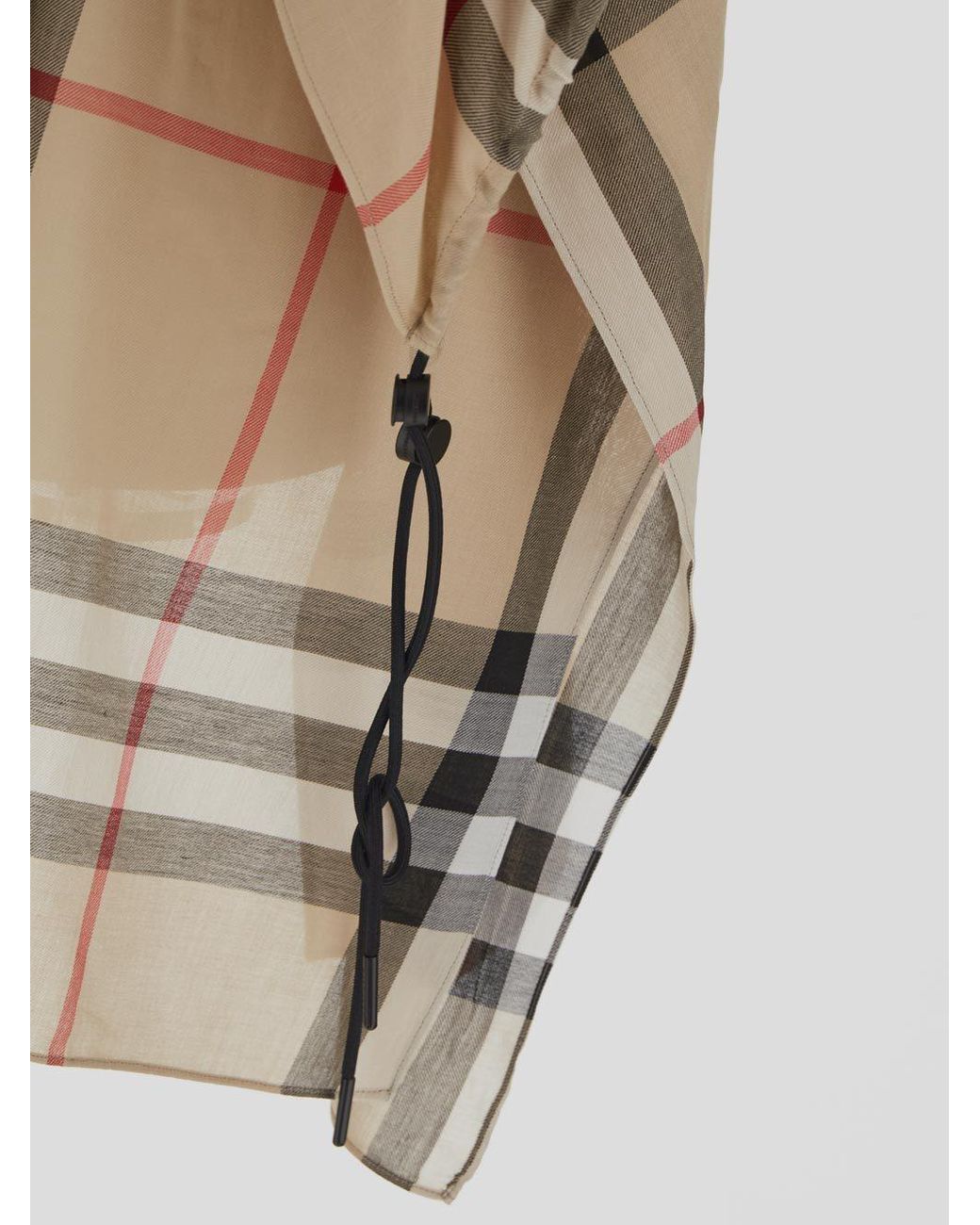 Burberry Natural Check-Pattern Cotton Cape