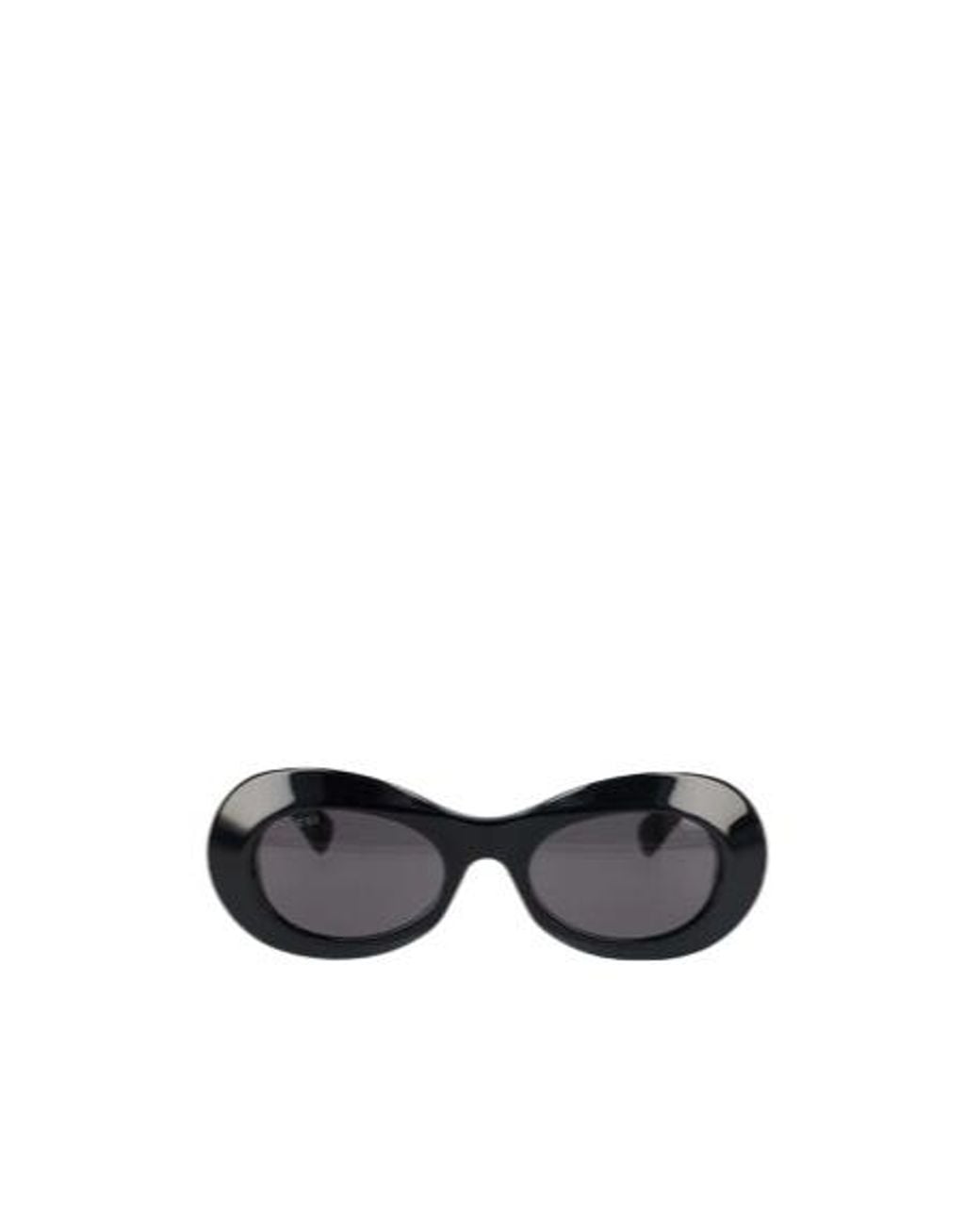 Gucci White Eyewear Oval Frame Sunglasses