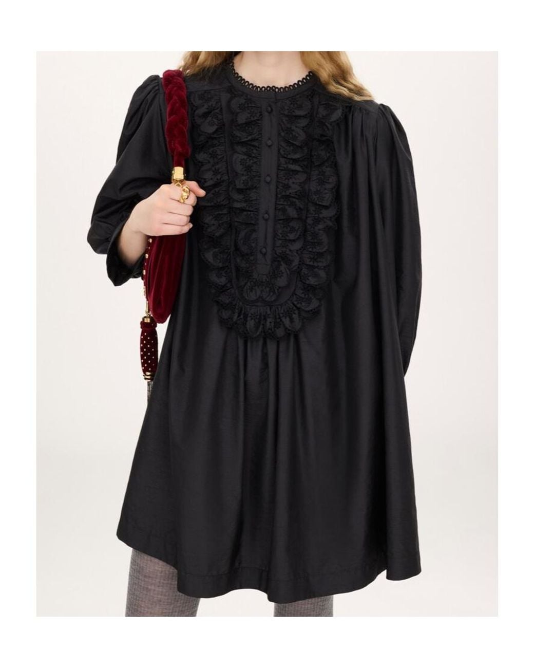 Chloé Black Chloé Long-Sleeved Mini Dress
