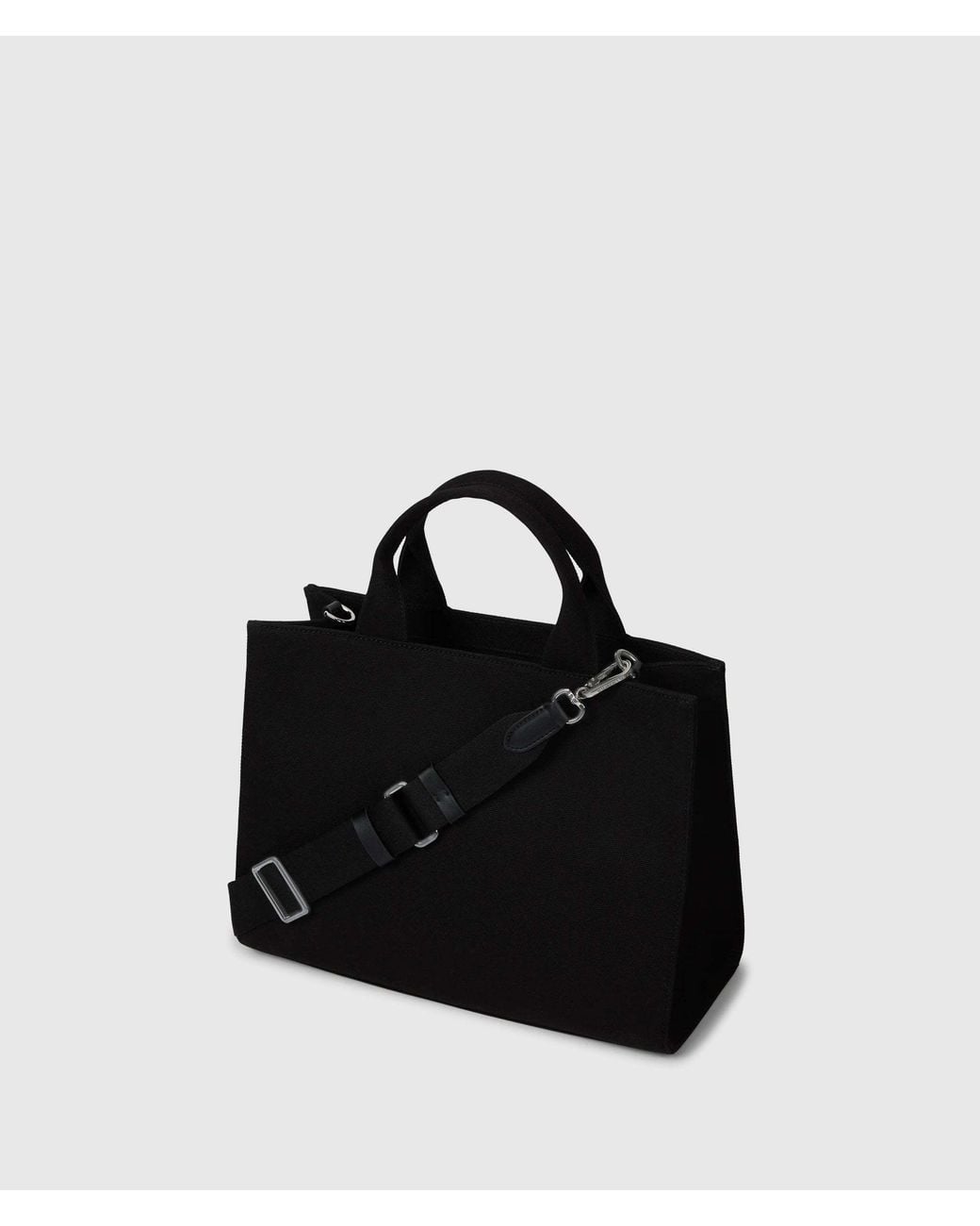 Karl Lagerfeld Black Medium Rue St-Guillaume Square Rhinestone Tote Bag