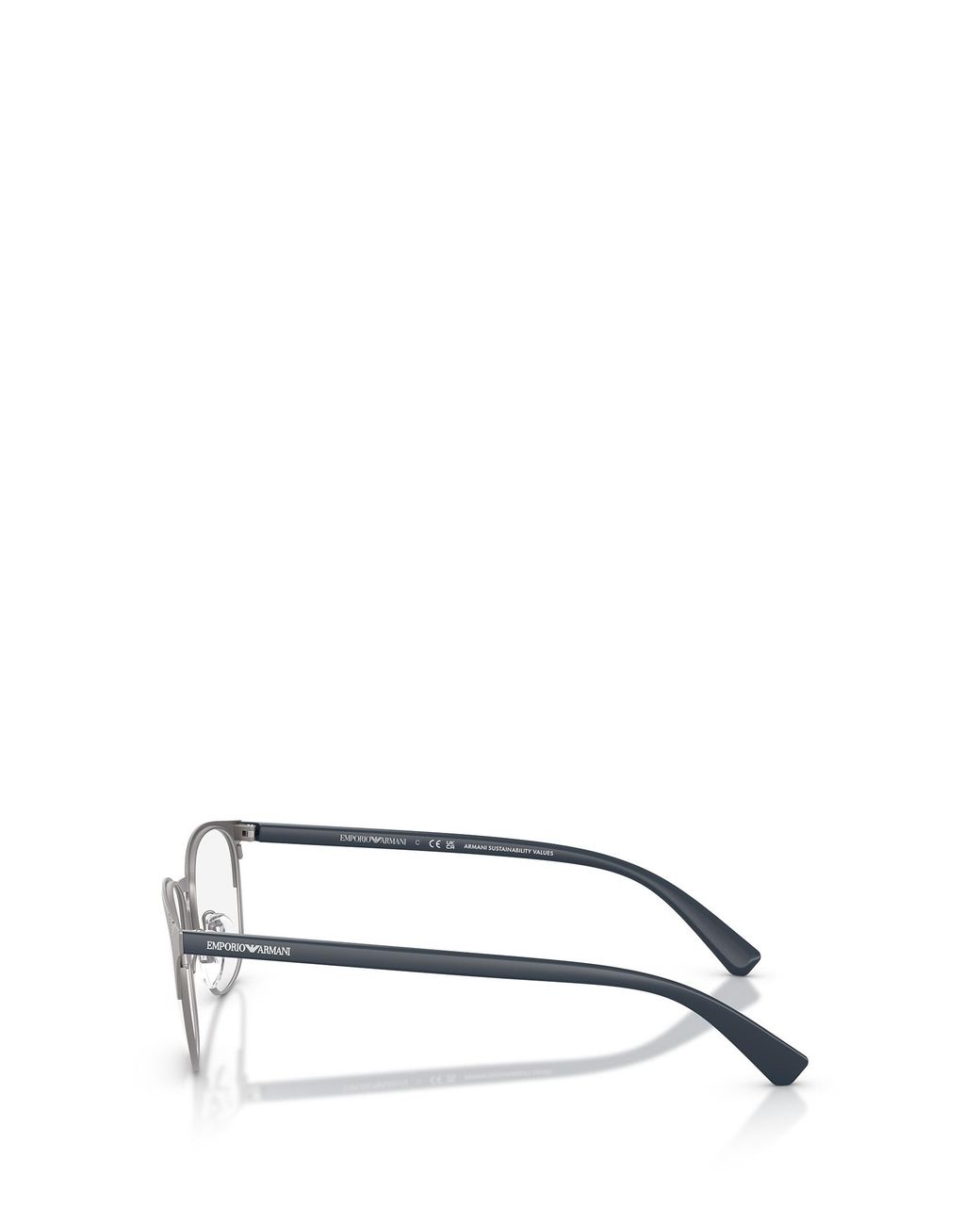Emporio Armani White Square Frame Glasses for men