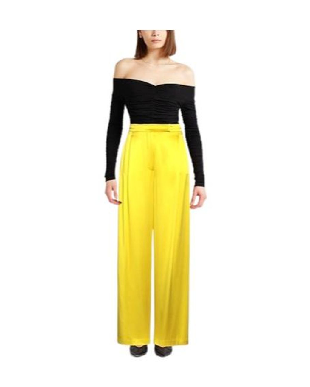 Max Mara Yellow Loose Trousers