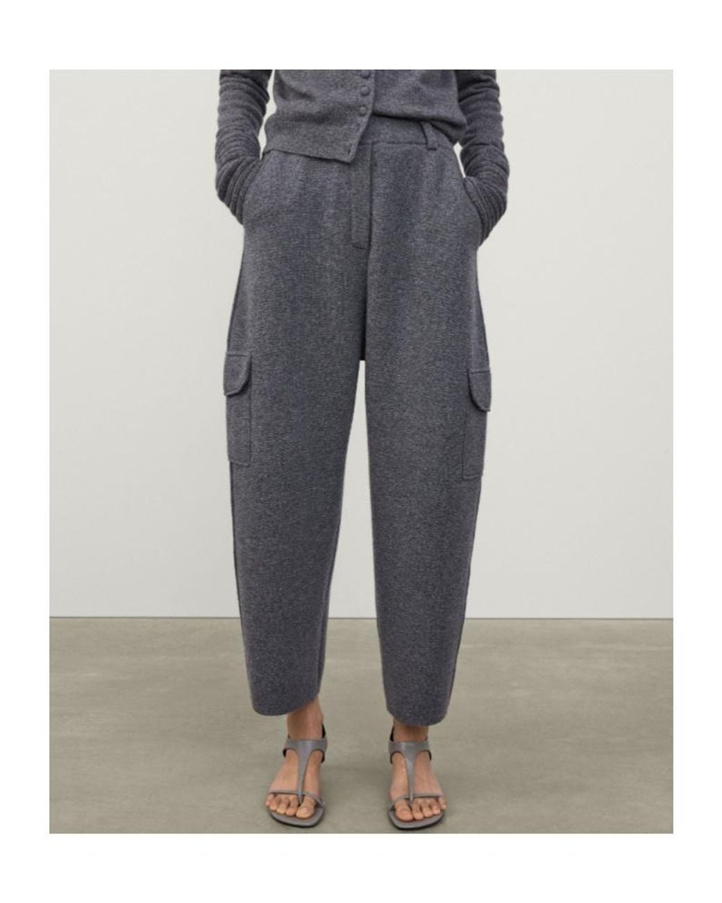 Lisa Yang Gray Azaria Elasticized Pants