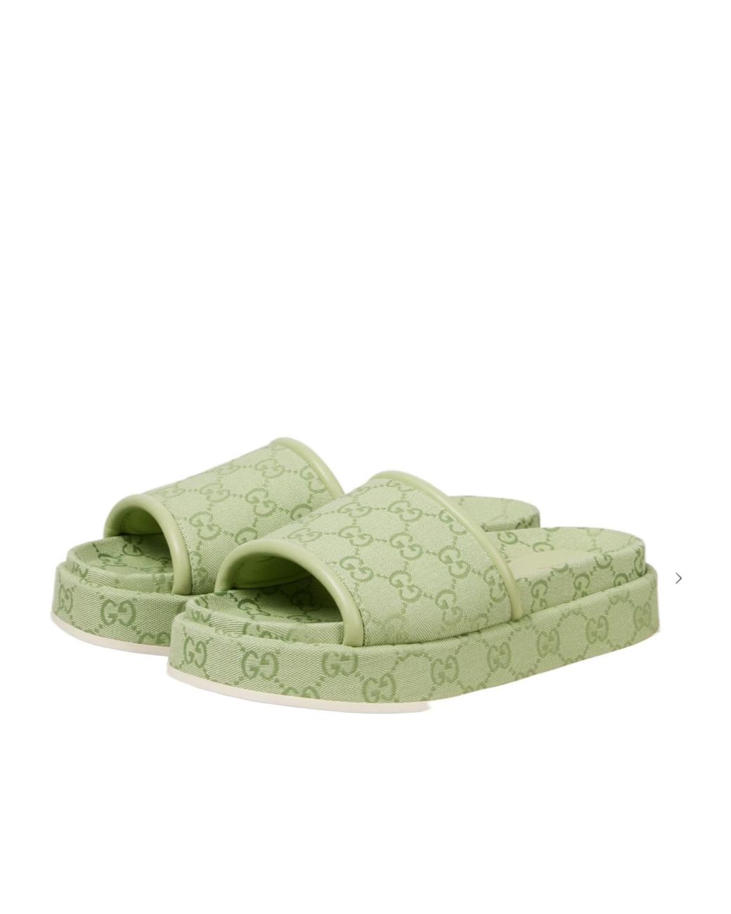 Gucci Green Clarice Slides