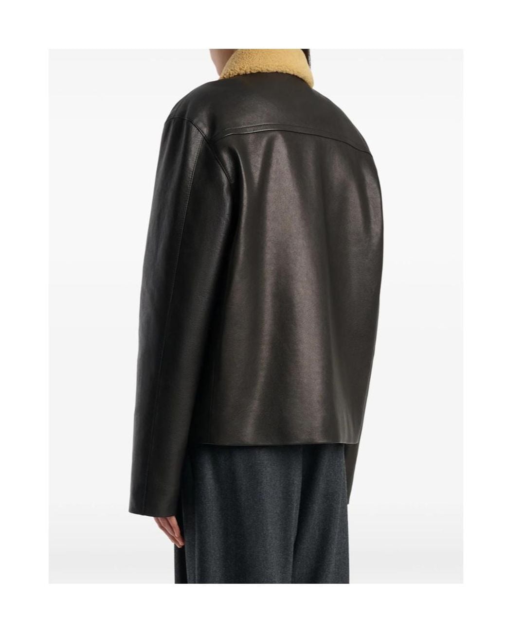 Khaite Black Long-Sleeve Leather Jacket