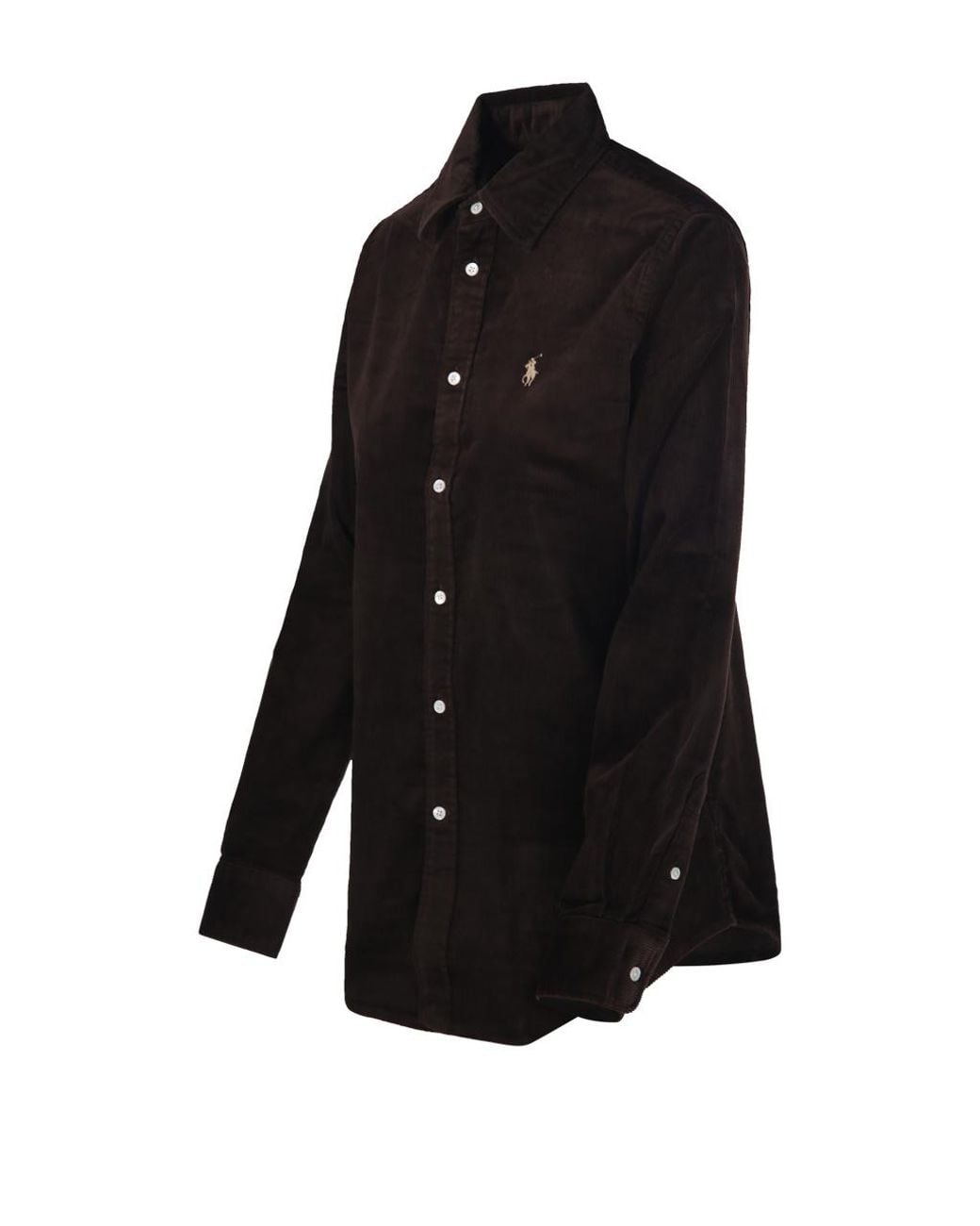 Polo Ralph Lauren Black Corduroy Logo Embroidered Shirt