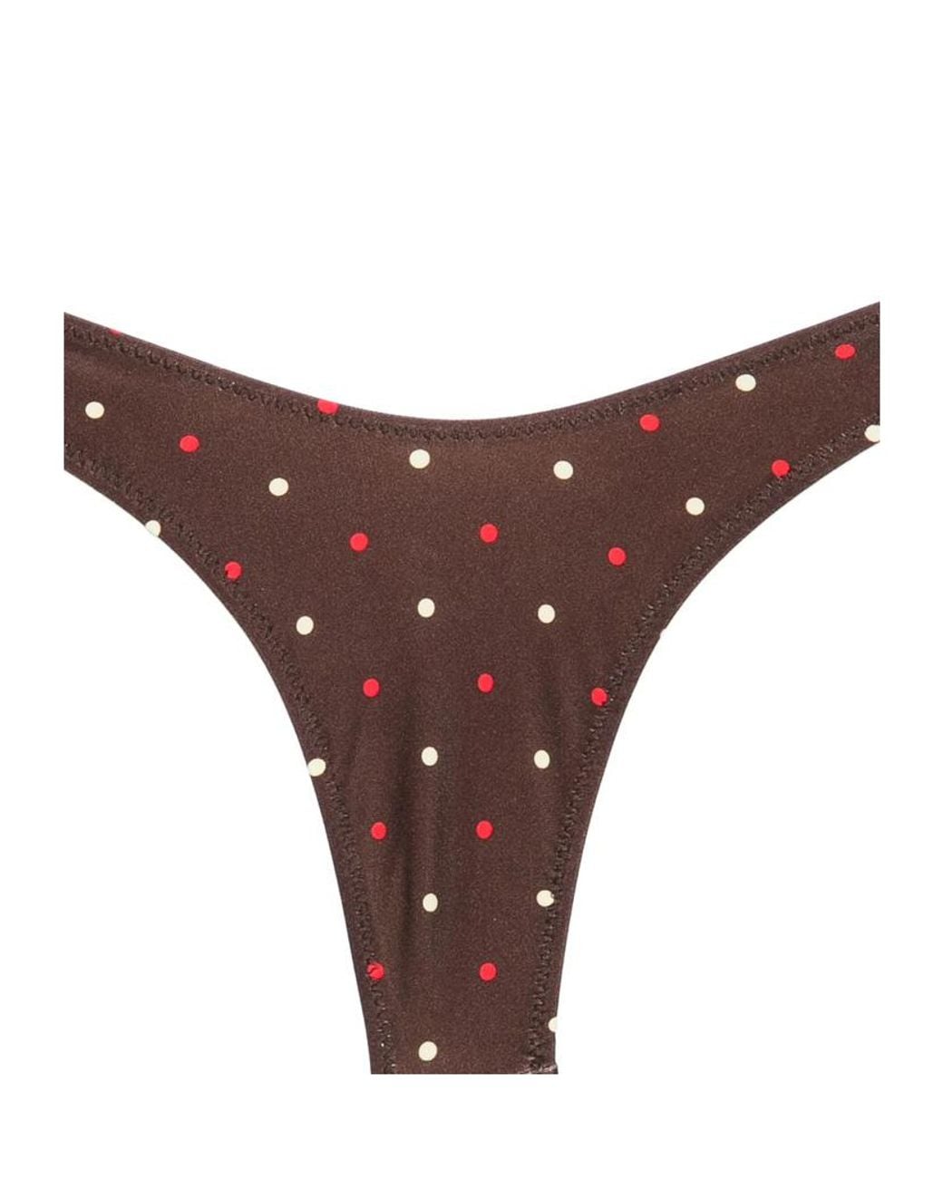 Frankie's Bikinis Brown Polka-Dot Swim Trunks