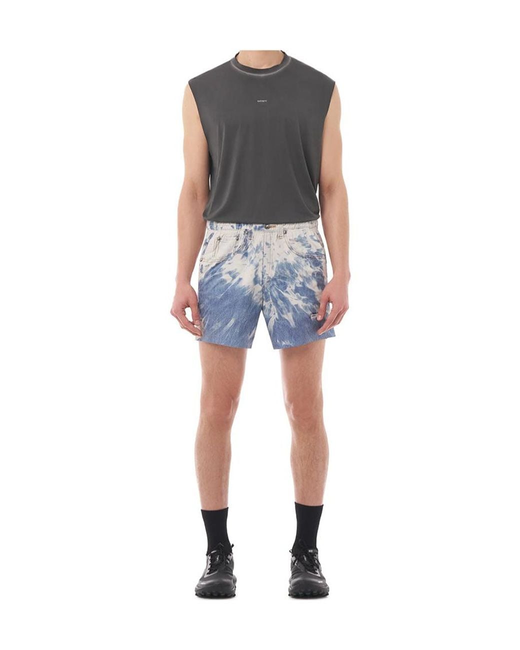 Satisfy Blue Peaceshell 5' Denim-Effect Shorts for men