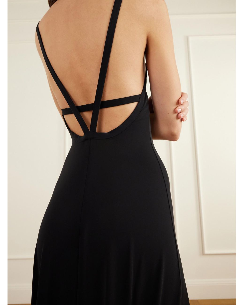 Eres Black Stretch-Jersey Maxi Dress
