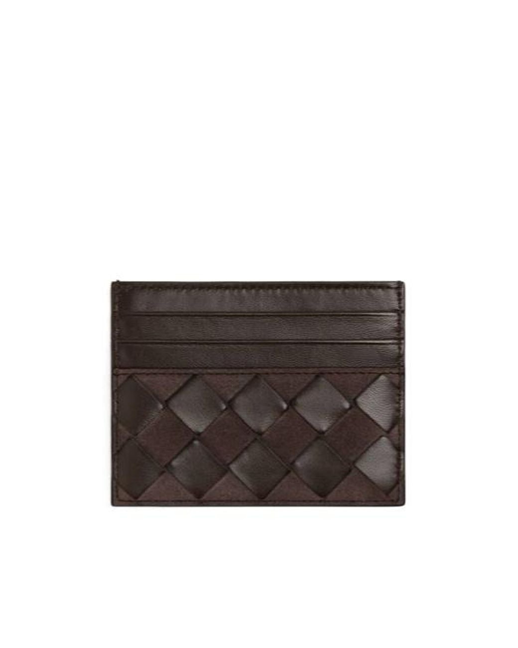 Bottega Veneta Black Intrecciato Credit Card Case