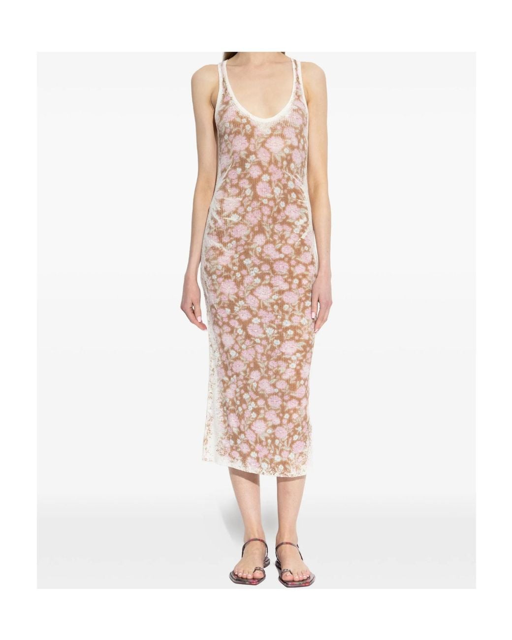 DIESEL Pink Blom Sleeveless Dress