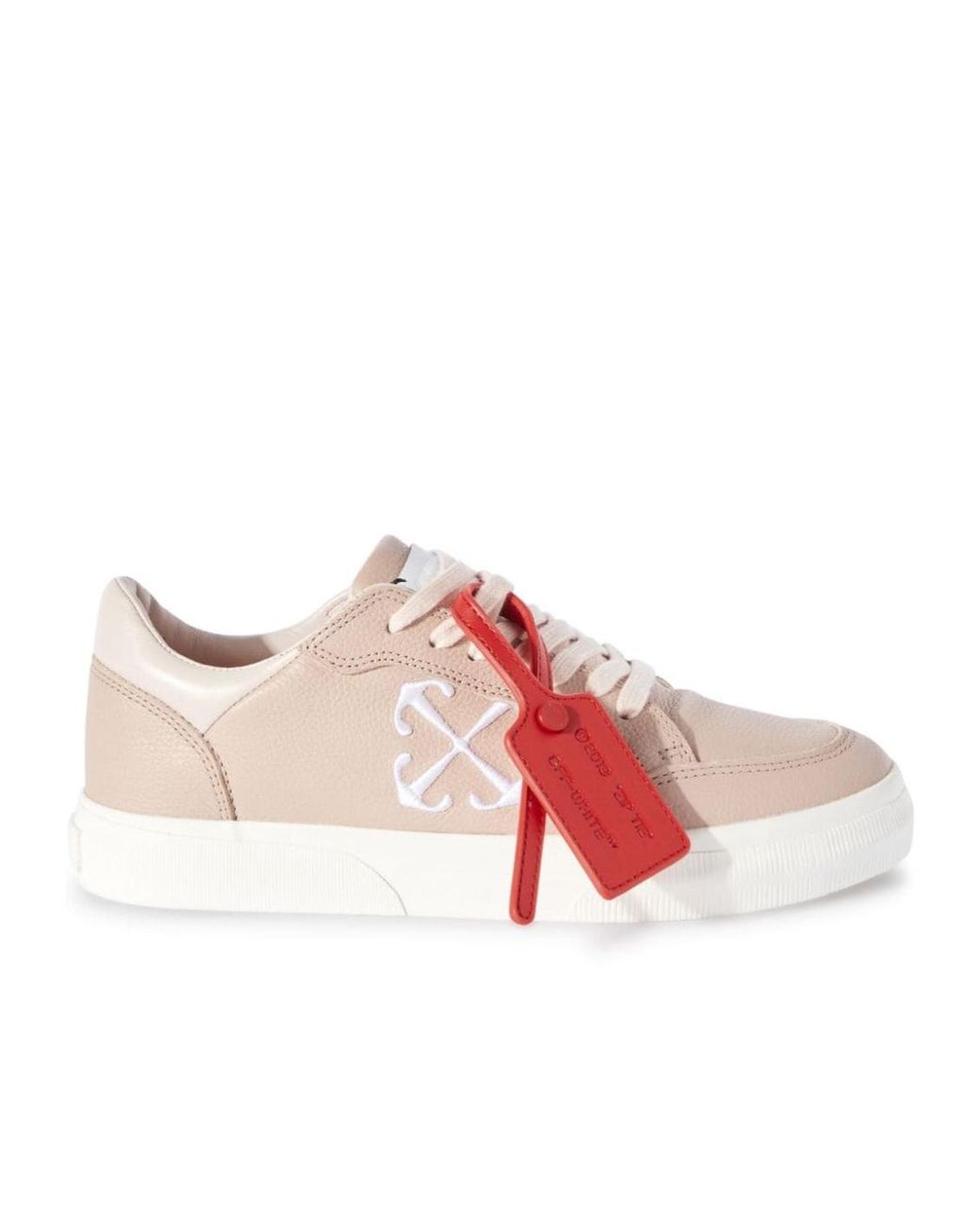 Off-White c/o Virgil Abloh Pink New Low Vulcanized Lace-Up Sneakers