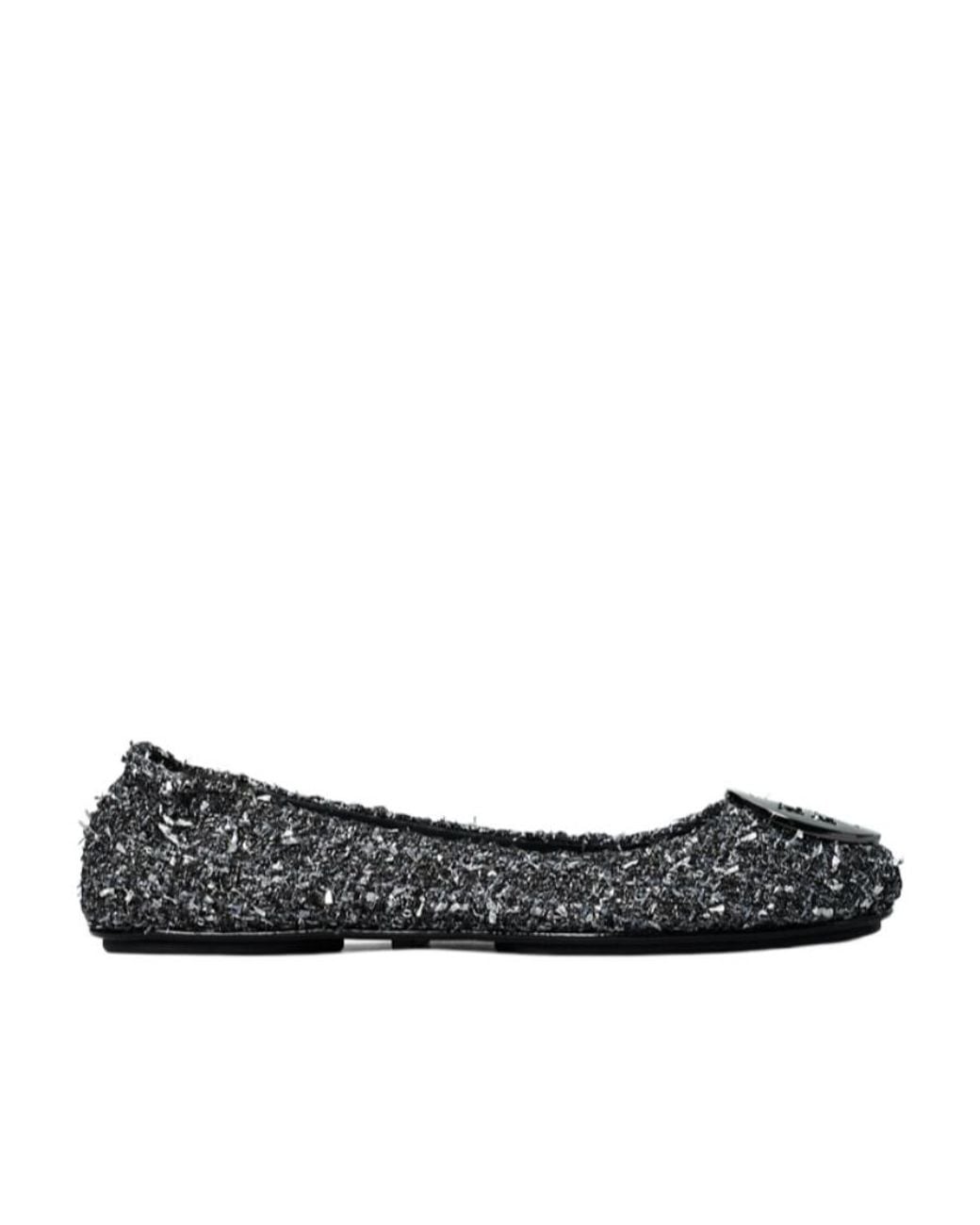 Tory Burch Black Minnie Travel Ballet Flats