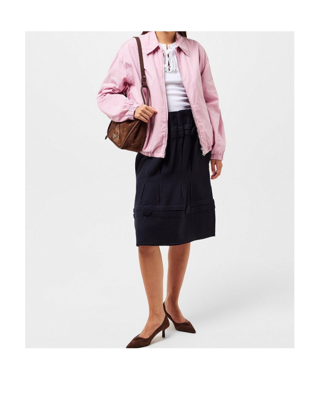 Prada Pink Long-Sleeve Casual Jacket