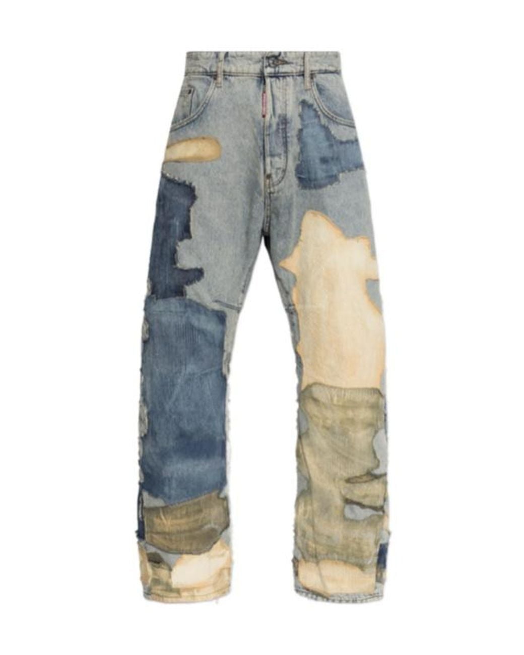 DSquared² Blue Kawaii Patchwork Jeans for men