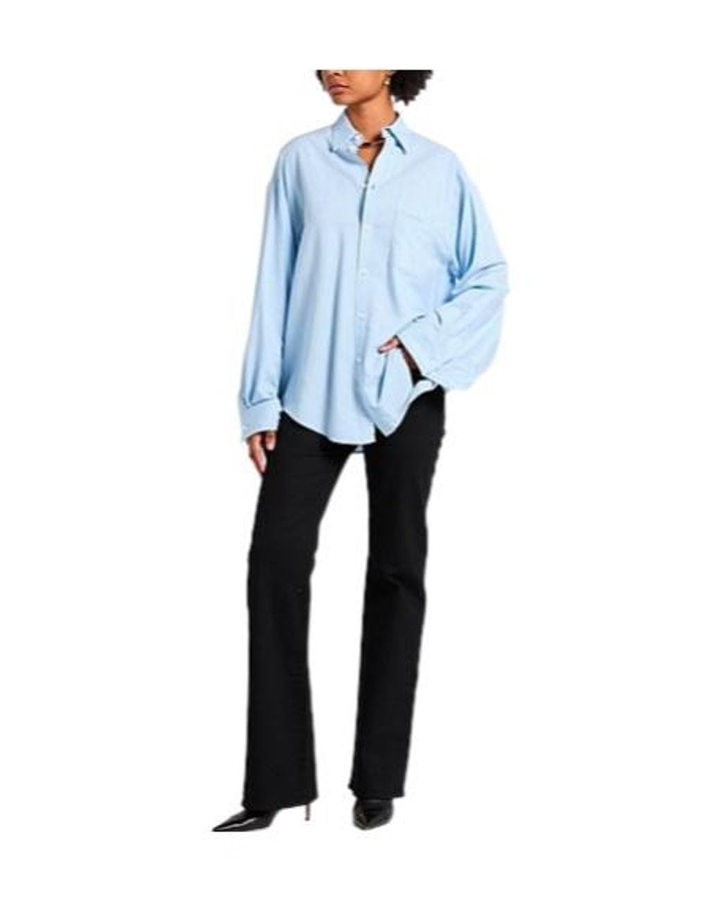 Balenciaga Blue Striped Shirt